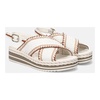 Copper Metal Platform Sandal with Rope Effect