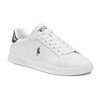 Polo Ralph Lauren Men's Heritage Court Leather Low Top Trainers - White/Newport Navy - UK 8