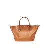 Reversible Leather Tote Bag with Zip Pocket