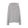 Light Grey Cashmere Silk Hooded Sweater