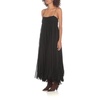 Black Silk Pleated Dress