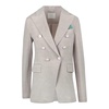 Double-breasted sweat blazer with lapel collar