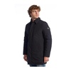 Black Double-Breasted Jacket with Removable Bib