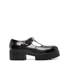 Black Flat Shoes with Buckle Detailing