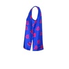 Silk tank top blue red pattern