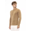 Beige Modal Sweater with Crew Neck