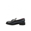 Leather Loafer with Tassels and Woven Detail