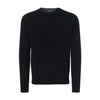 Black Wool Crewneck Sweater Regular Fit