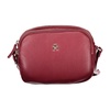 Red Crossbody Bag with Zip Closure