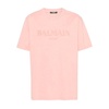 Salmon Pink Logo Embroidered Jersey Tee