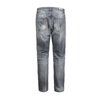 Slim Fit Grey Jeans with Metal Logo