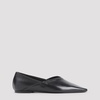 Black Nappa Leather Ballerinas