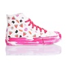 Customized Pink White Sneakers Handmade