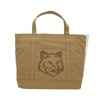 Canvas Tote Bag with Fox Embroidery