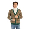 Men's Houndstooth Knitted Cardigan