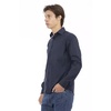 Elegant Blue Slim Shirt