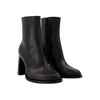 Black Leather Boots, 9cm Heel