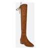 Cognac Suede High Boot