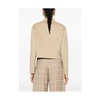 Beige Wool-Cashmere Jacket with V-Neck