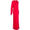 Red Satin Asymmetric Dress