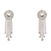 Crystal Embellishment Dangle Clip-On Earrings