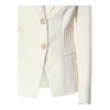 White Single-Breasted Jacket with Hip Details