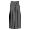 Grey Wool Pleated Skirt