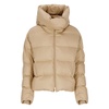 Beige Padded Jacket High Neck