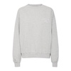 Grey Melange Crewneck Sweatshirt with Logo