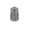 Checked Double-Breasted Blazer