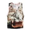 Graphic Print Sleeveless Sweater