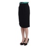 Black Wool Pencil Skirt