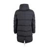 Black Polyester Coat with Hood