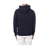 Blue Virgin Wool Hooded Sweater