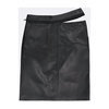 Leather Skirt Straight Cut Zip Closure