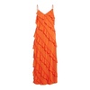 Orange V-Neck Summer Dress