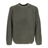 Smoke Green Ribbed Crew-Neck Sweater