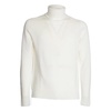 White Knit Turtleneck Sweater AW24