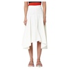 White Asymmetrical Midi Skirt