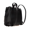 Medium Flap Backpack Black Leather