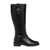 Black Casual Leather Women's Boots