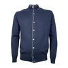 Luxury Cashmere Cardigan Blue Slim Fit