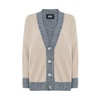 Contrast Bicolor Cardigan