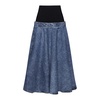 denim skirt with ruffle hem