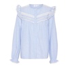 Feminine Dafiasz Shirt Blouse with Puffed Sleeves and Lace Details