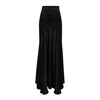 Black Bias Cut Long Skirt