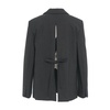 Grey Blazer with Back Slit AW24