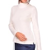 White Cashmere Turtleneck with Minimalist Design