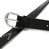 Black Embellished Leather Belt