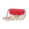 Red Leather Crossbody Belt Bag